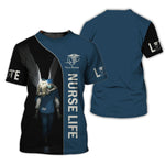 Blisscorners Personalized Nurse Shirt, Angel Wings and Healthcare Hero Tribute