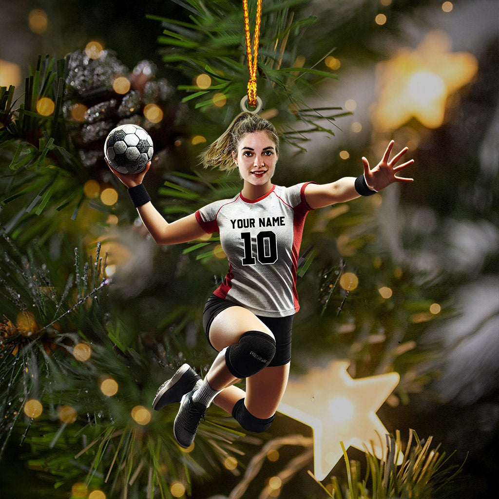 Blisscorners Handball Woman Decor Christmas Ornament, Personalized Ornament2D Flat LM2211