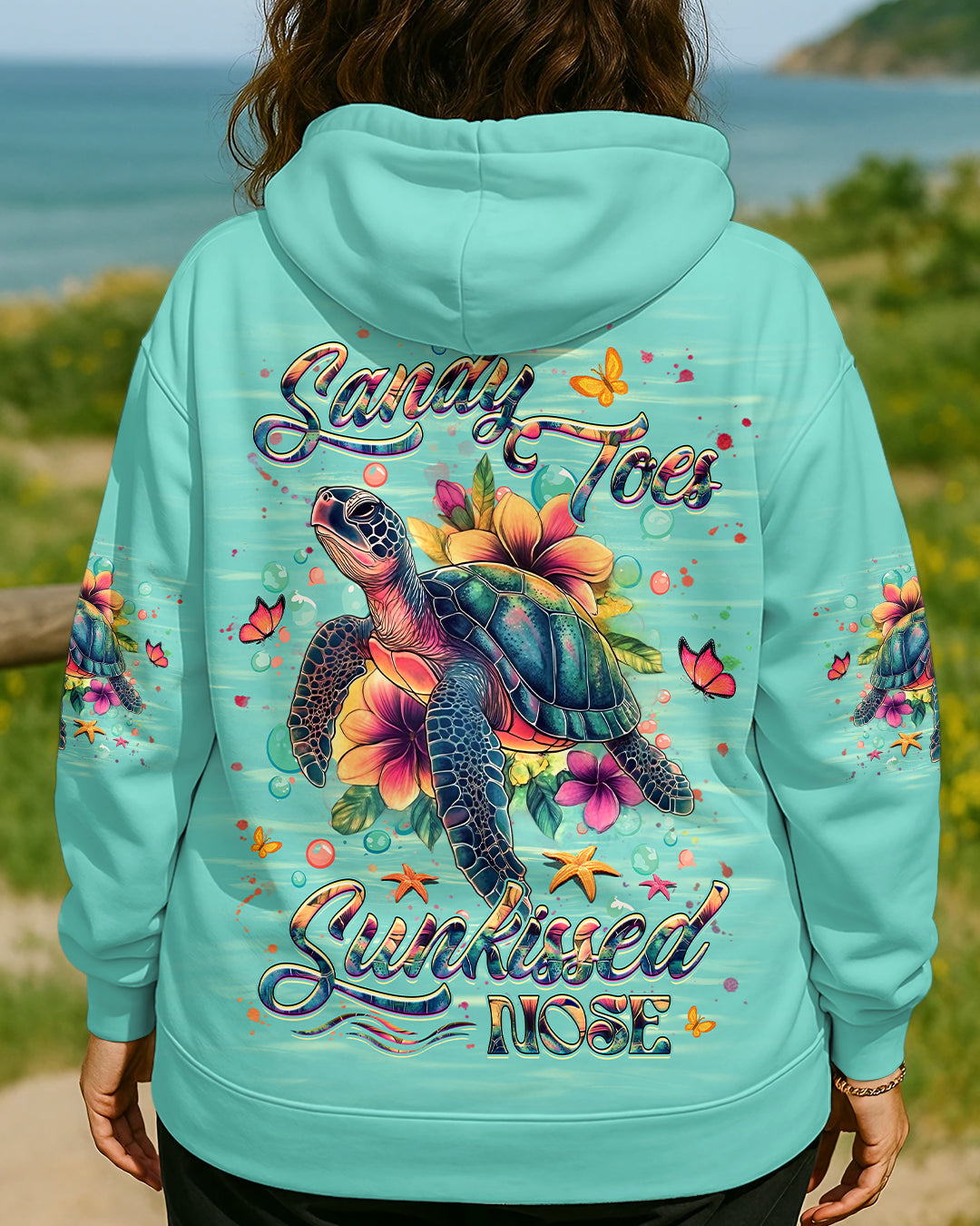 BLISSCORNERS SANDY TOES SUNKISSED NOSE TURTLE ALL OVER PRINT