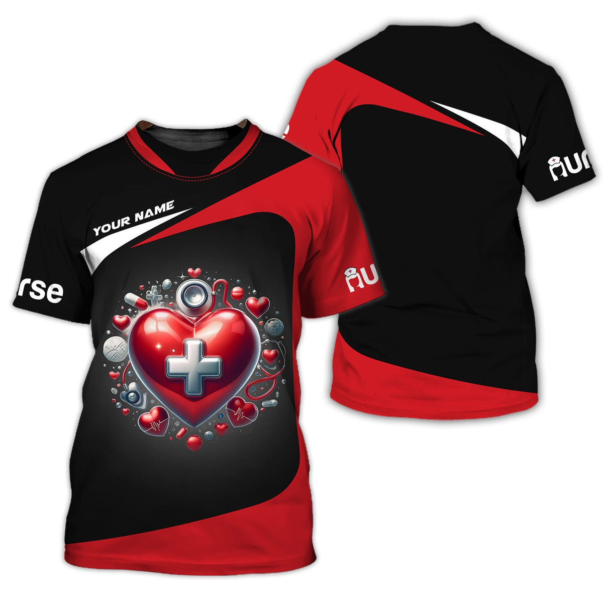 Blisscorners Personalized Nurse Shirt - Heart of Healing