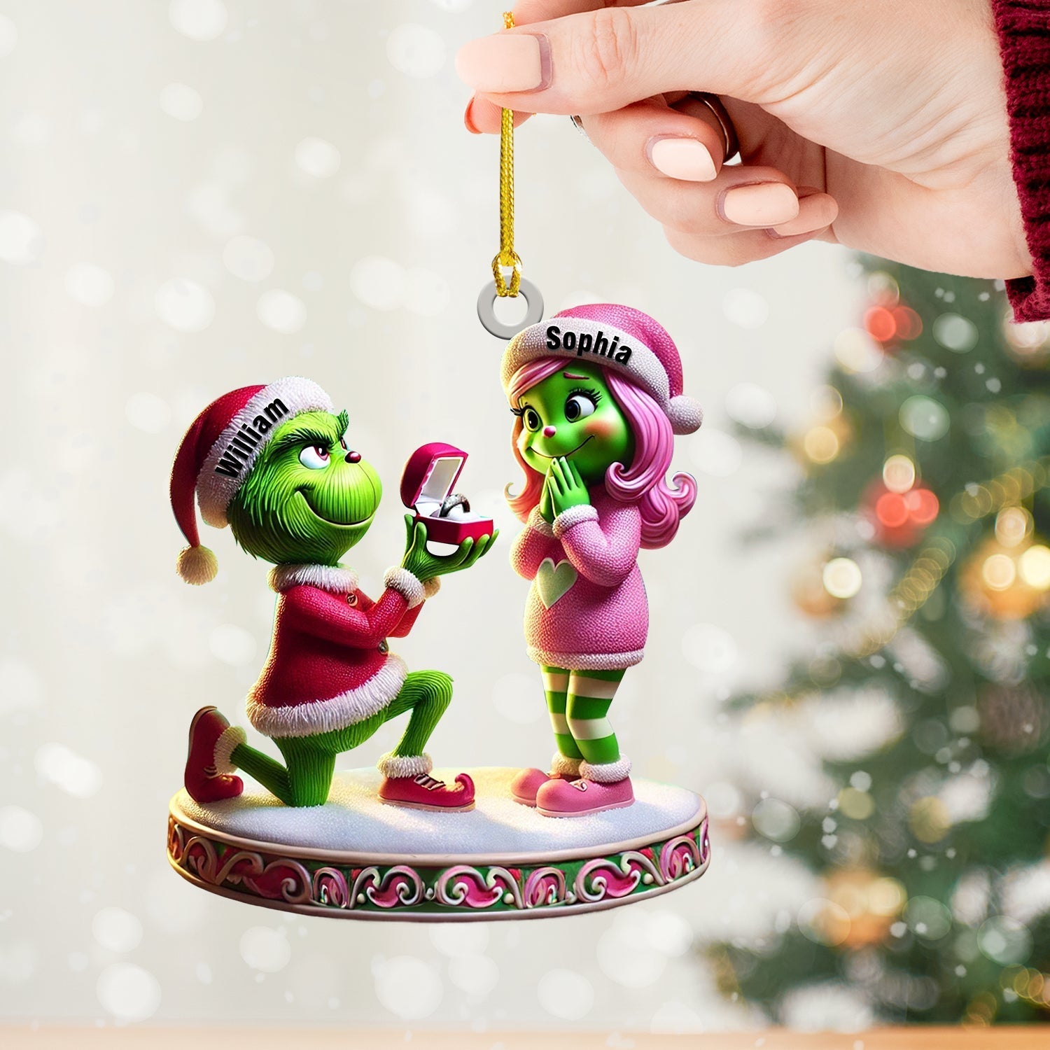 Blisscorners Propose Home Decor Christmas Ornament, Personalized Ornament2D Flat LM2211