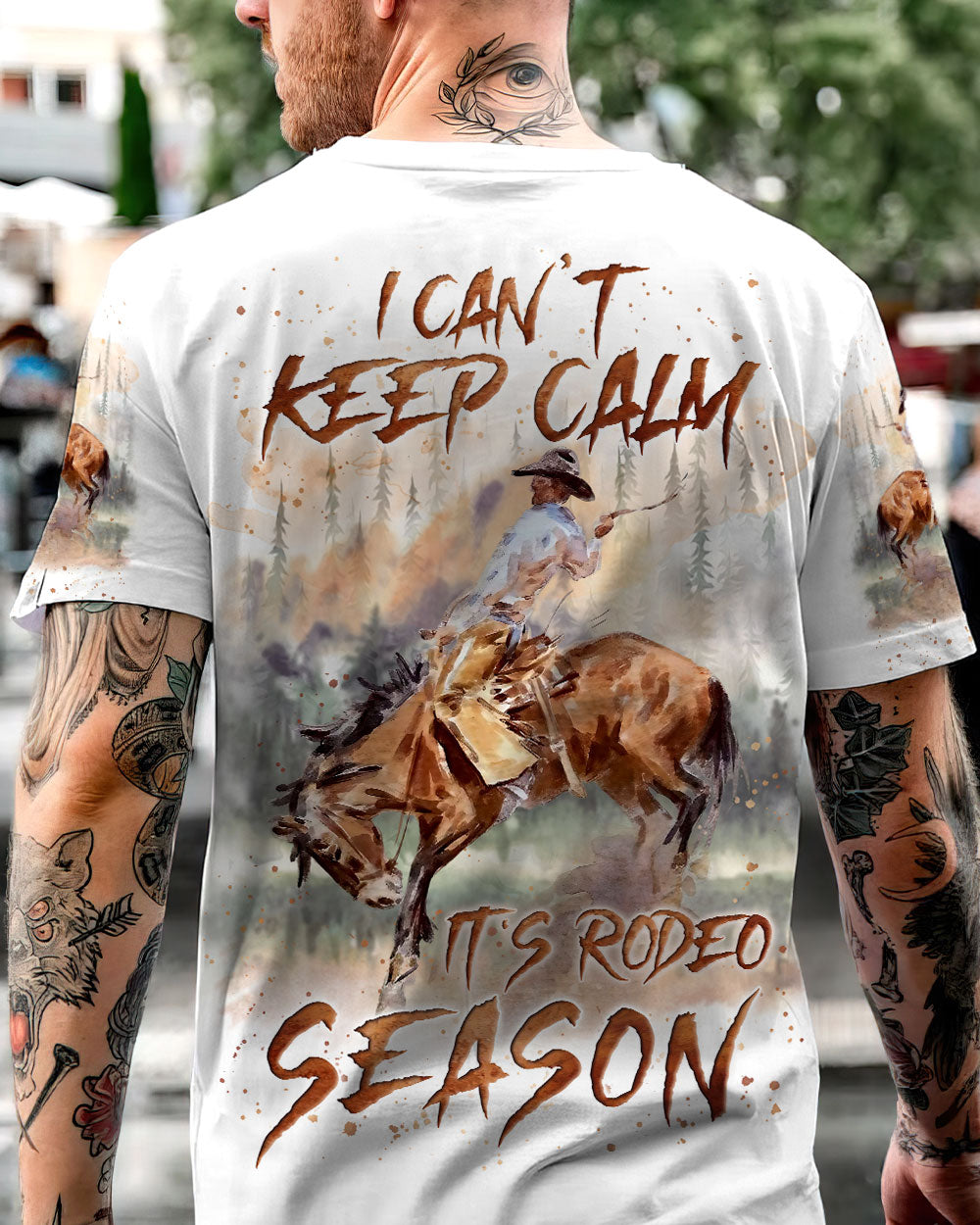 BLISSCORNERS I CAN'T KEEP CALM IT'S RODEO SEASON ALL OVER PRINT