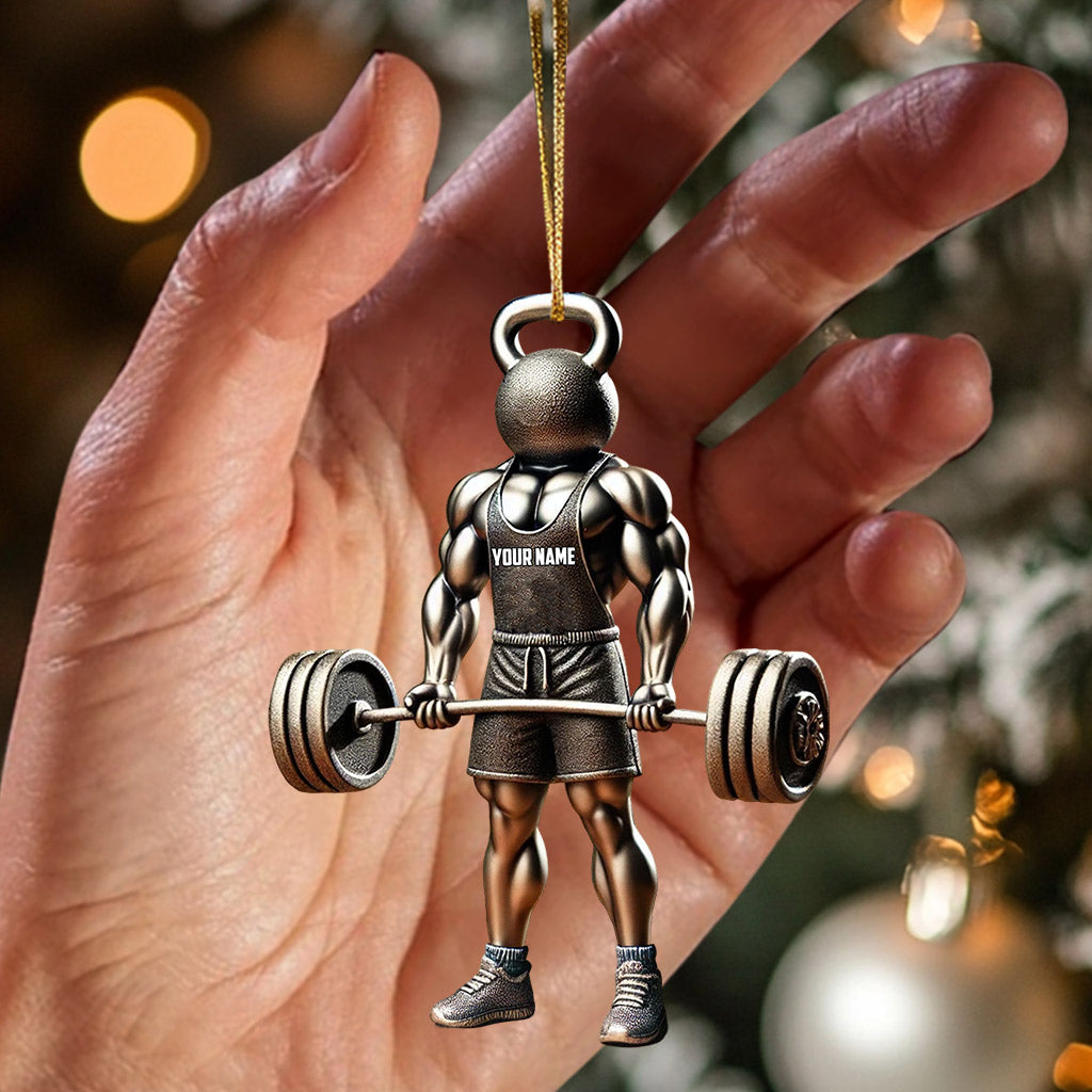 Blisscorners Weightlifter Lover Christmas Ornament, Personalized Ornament2D Flat LM2211