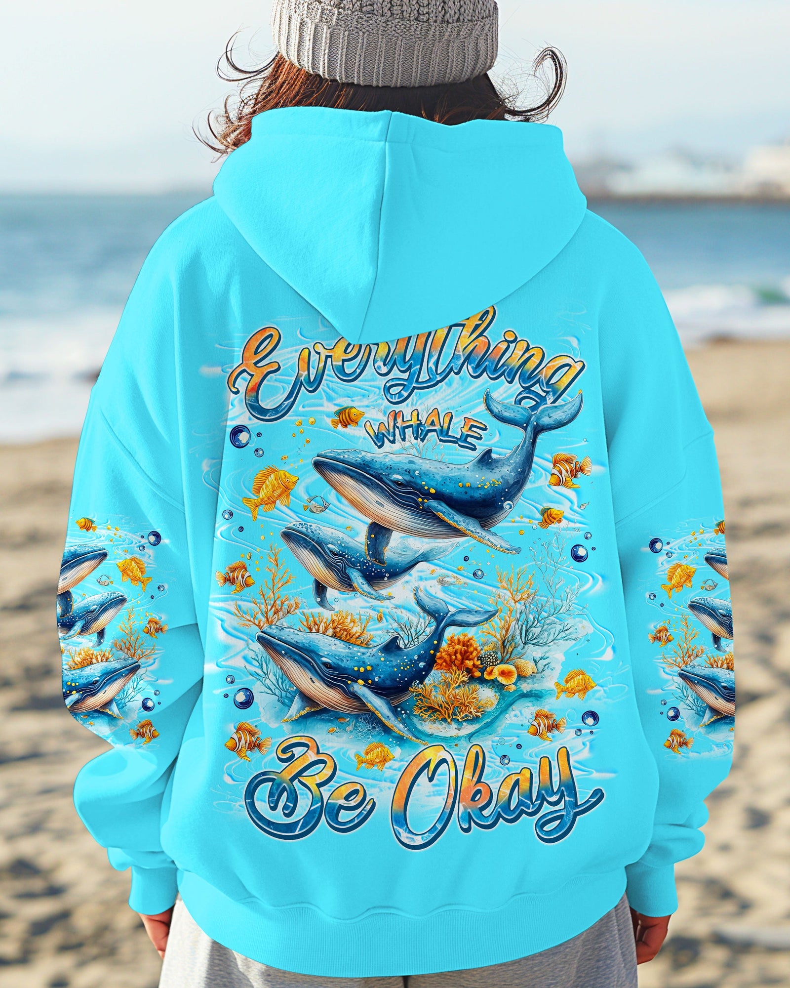 BLISSCORNERS EVERYTHING WHALE BE OKAY ALL OVER PRINT