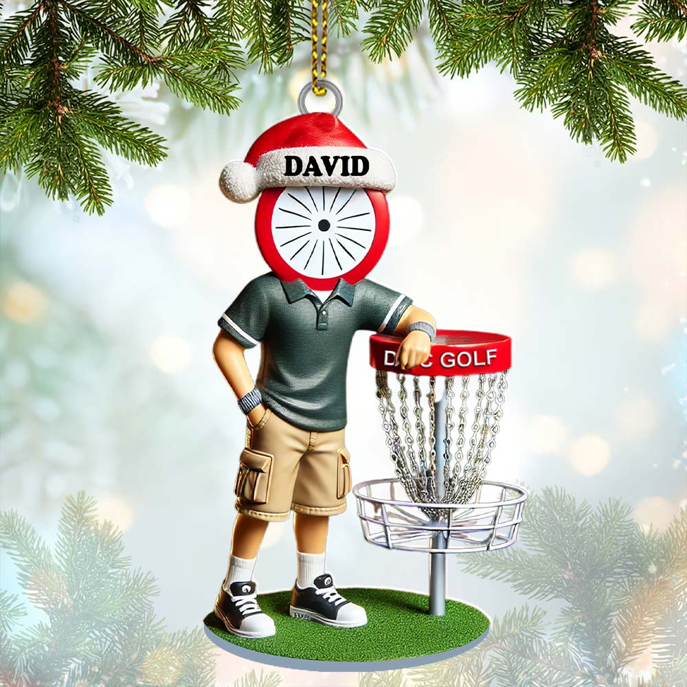 Blisscorners Custom Name Golf Ornament, Christmas Gift Decoration2D Flat LM2211