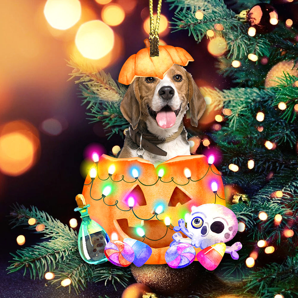 Blisscorners Happy Halloween Pumpkin Pet  - Custom Photo, Personalized Acrylic Ornament - Gift For Pet Lover2D Flat LM2111