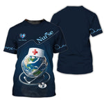 Blisscorners Personalized Nurse Shirt - A World of Care in a Stylish Statement
