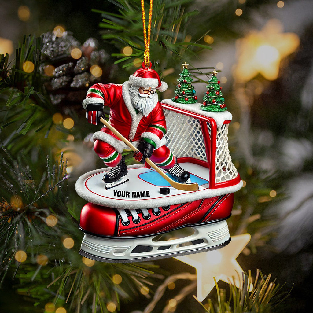 Blisscorners Hockey Christmas Home Decor Christmas Ornament, Personalized Ornament42D Flat LM2211