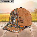 Blisscorners Deer Hunting Leather Pattern Personalized 3D Cap