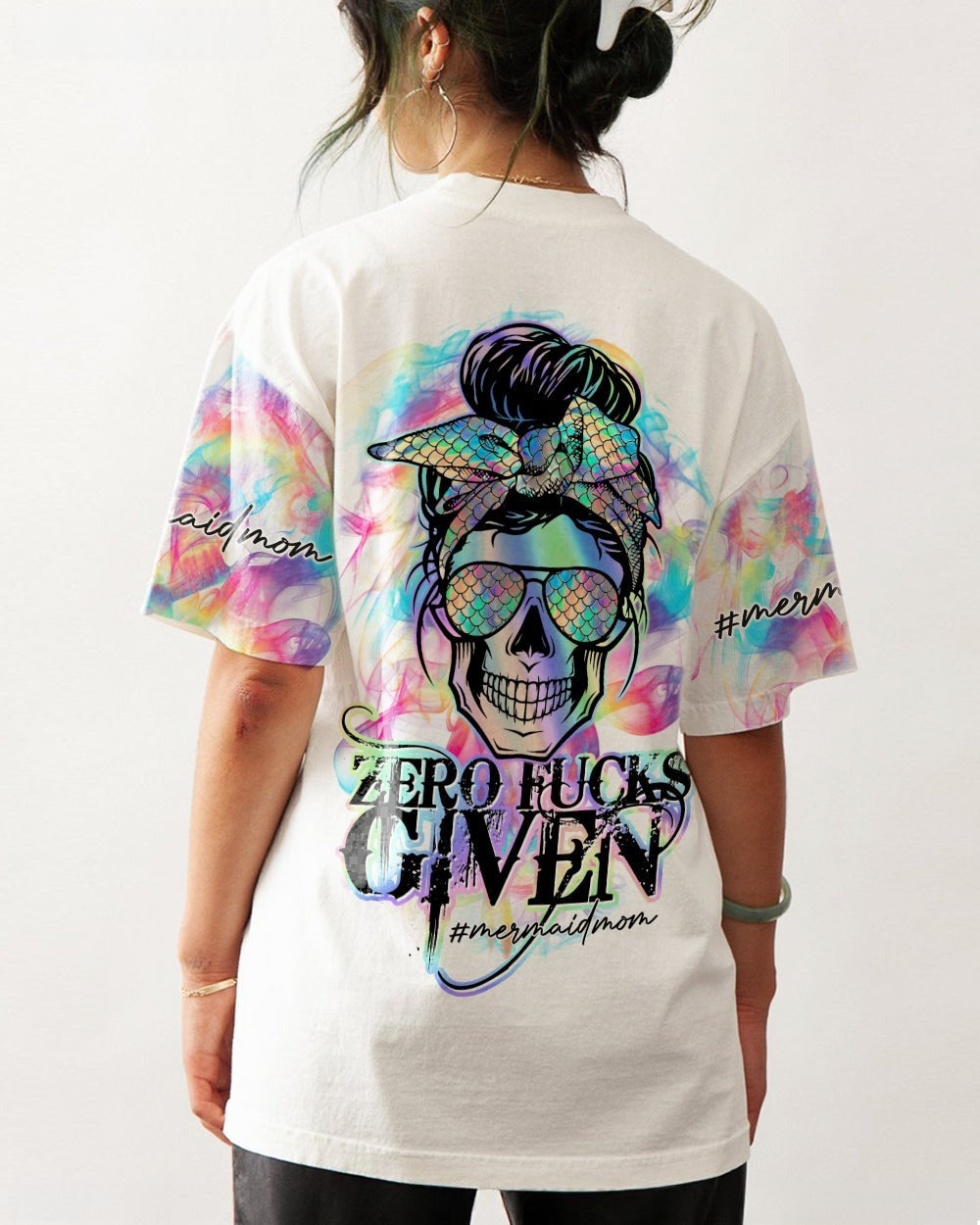 BLISSCORNERS MERMAID MOM COLORFUL SMOKE ALL OVER PRINT