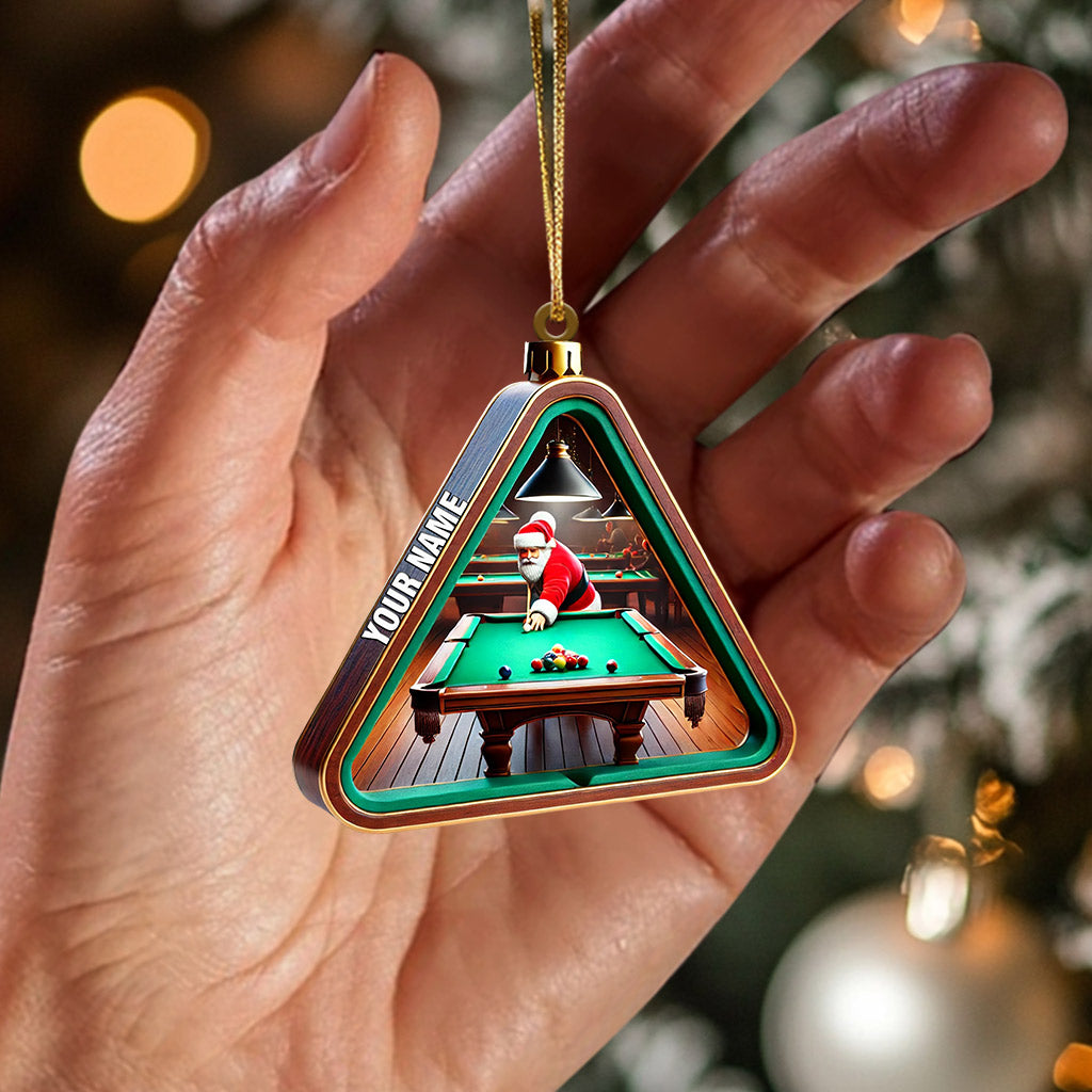 Blisscorners Billiard Santa Decor Christmas Ornament, Personalized Ornament2D Flat LM2211