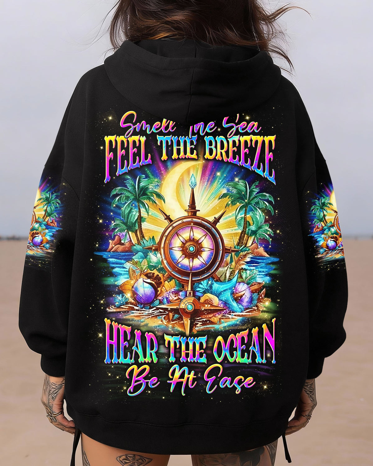 BLISSCORNERS SMELL THE SEA FEEL THE BREEZE ALL OVER PRINT