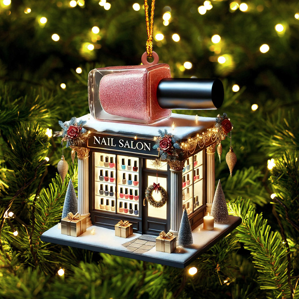 Blisscorners Nail Salon Christmas Ornament, Personalized Ornament2D Flat LM2211