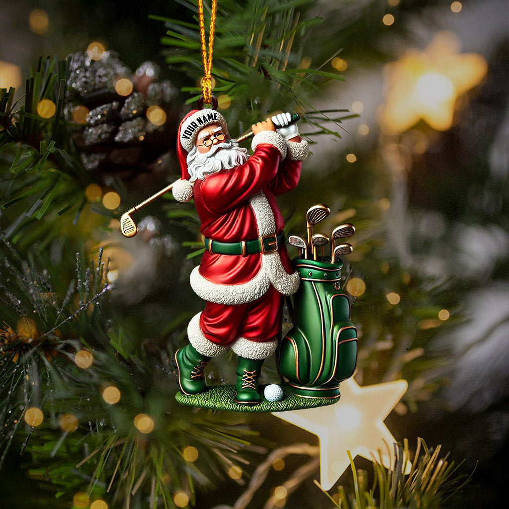 Blisscorners Santa Golf Player Christmas Ornament, Personalized Ornament2D Flat LM2211