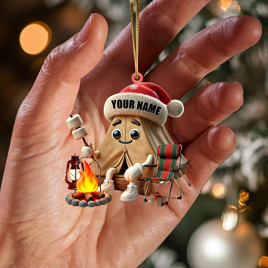 Blisscorners Christmas Camping Ornament, Personalized Ornament2D Flat LM2211