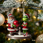 Blisscorners Bowling Santa And ELF Home Decor Christmas Ornament, Personalized Ornament2D Flat LM2211