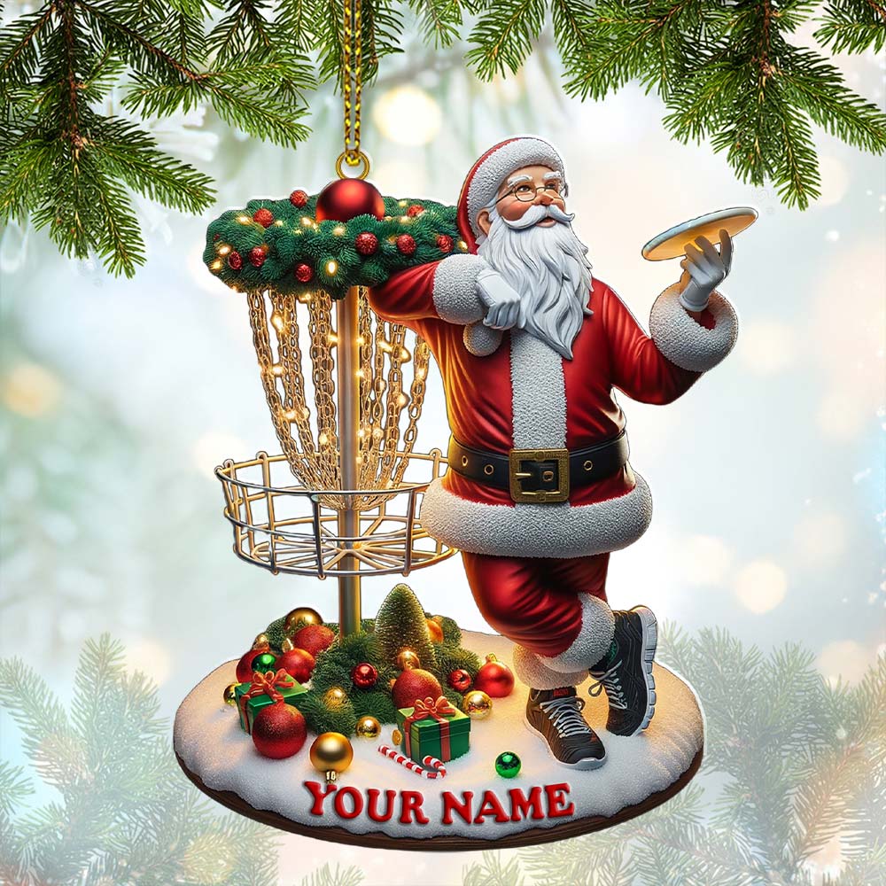 Blisscorners Custom Name Santa Ornament, Santa Christmas Gift12D Flat LM2111
