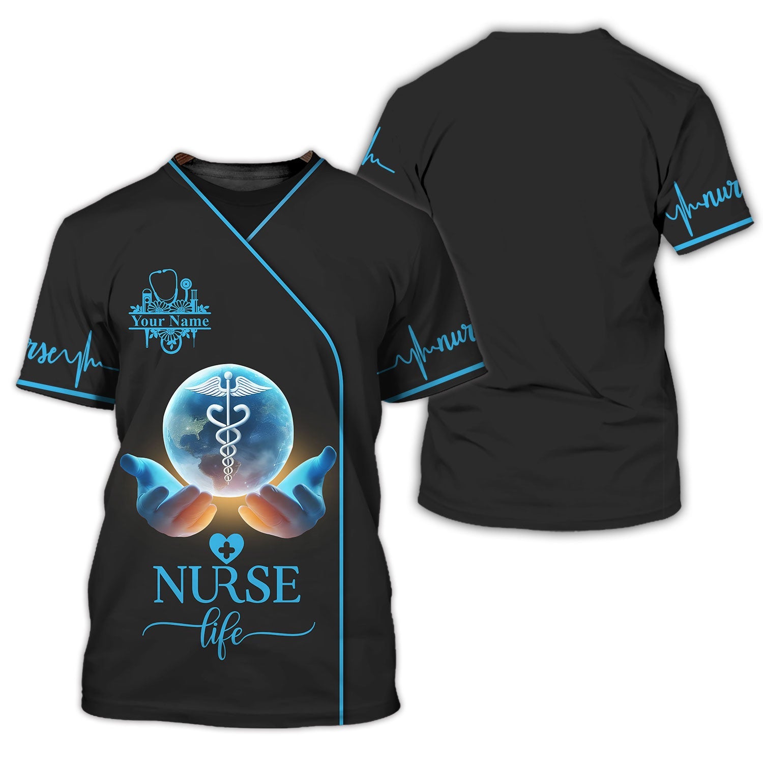 Blisscorners Personalized Nurse Shirt, Nurse Life Shirt
