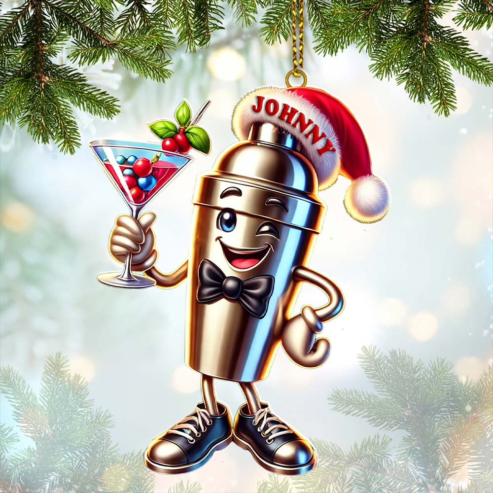 Blisscorners Custom Name Barista Ornament, Barista Christmas Decoration2D Flat LM2111