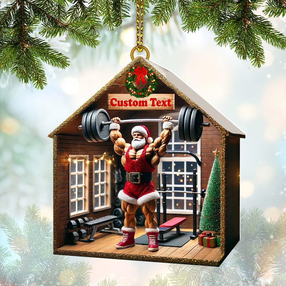 Blisscorners Weight Room Christmas Ornament, Personalized Ornament2D Flat LM2211