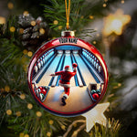 Blisscorners Bowling Santa Decor Christmas Ornament, Personalized Ornament2D Flat LM2211