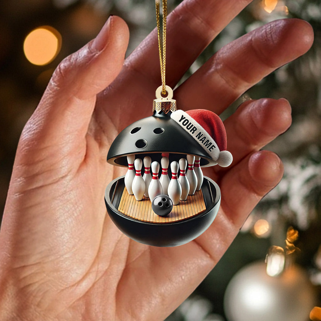 Blisscorners Bowling Lover Christmas Ornament, Personalized Ornament2D Flat LM2211