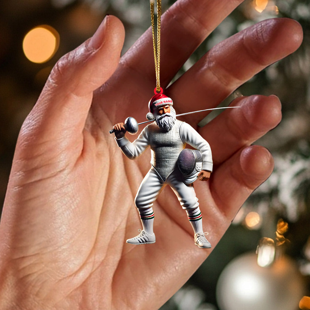 Blisscorners Fencing Christmas Ornament, Personalized Ornament2D Flat LM2211