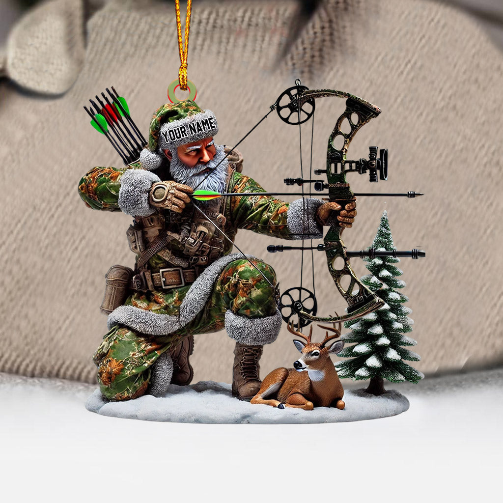 Blisscorners Deer Hunter Christmas Ornament, Personalized Ornament2D Flat LM2211