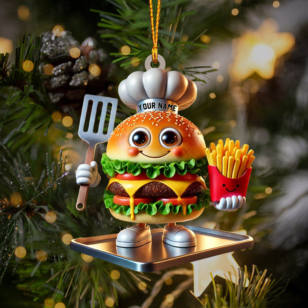 Blisscorners Fast Food Home Decor Christmas Ornament, Personalized Ornament2D Flat LM2211