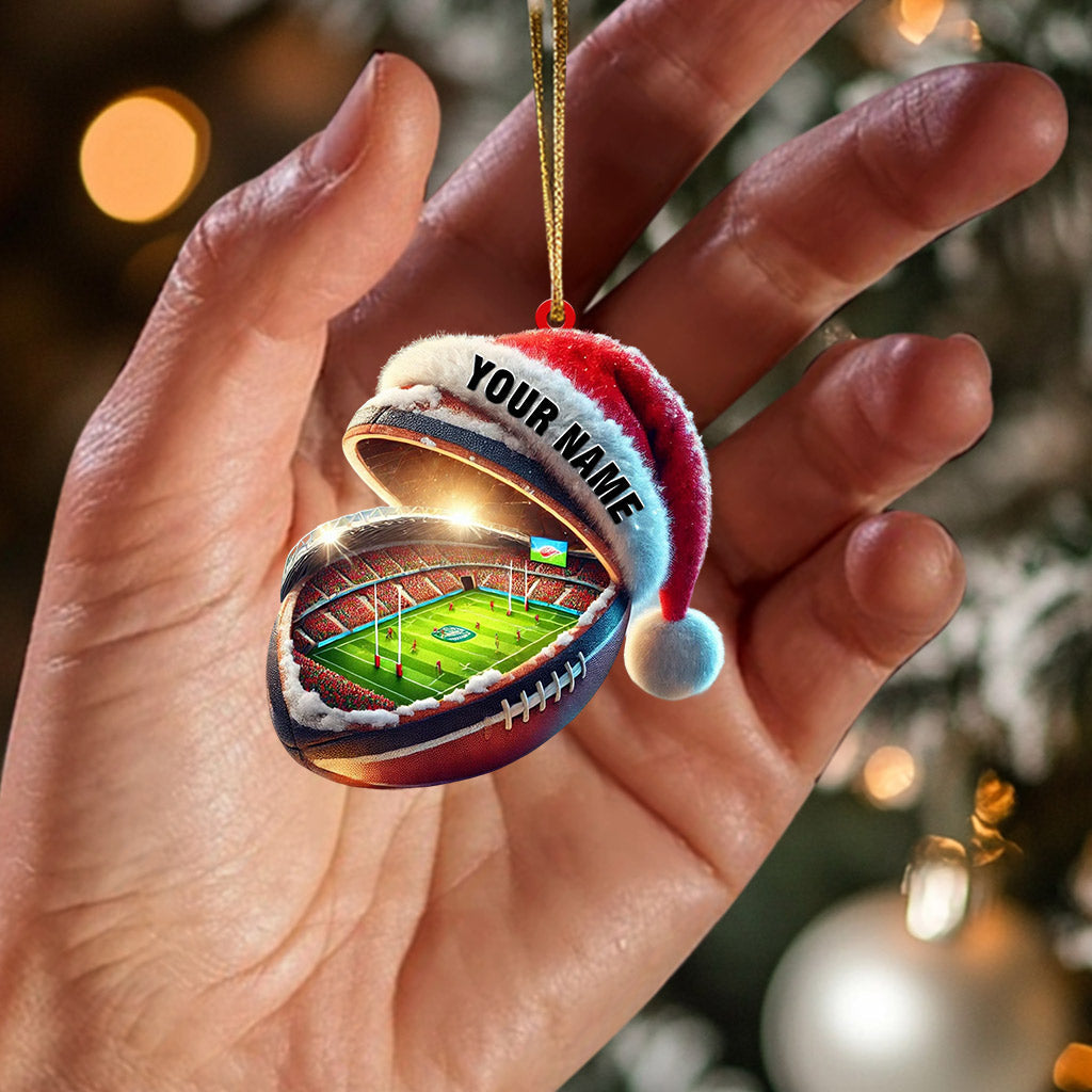 Blisscorners Gridiron Football Stadium Home Decor Christmas Ornament, Personalized Ornament2D Flat LM2211