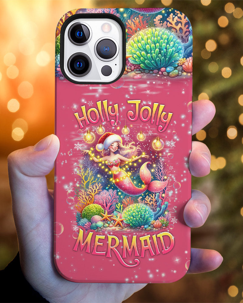 BLISSCORNERS HOLLY JOLLY MERMAID CHRISTMAS PHONE CASE