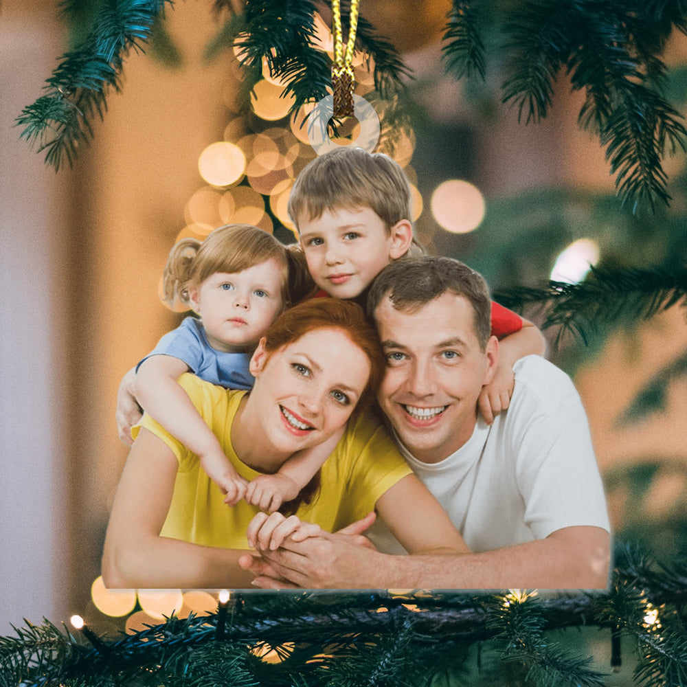 Blisscorners Xmas Gift  - Custom Photo, Personalized Acrylic Ornament - Gift For Christmas2D Flat LM2111