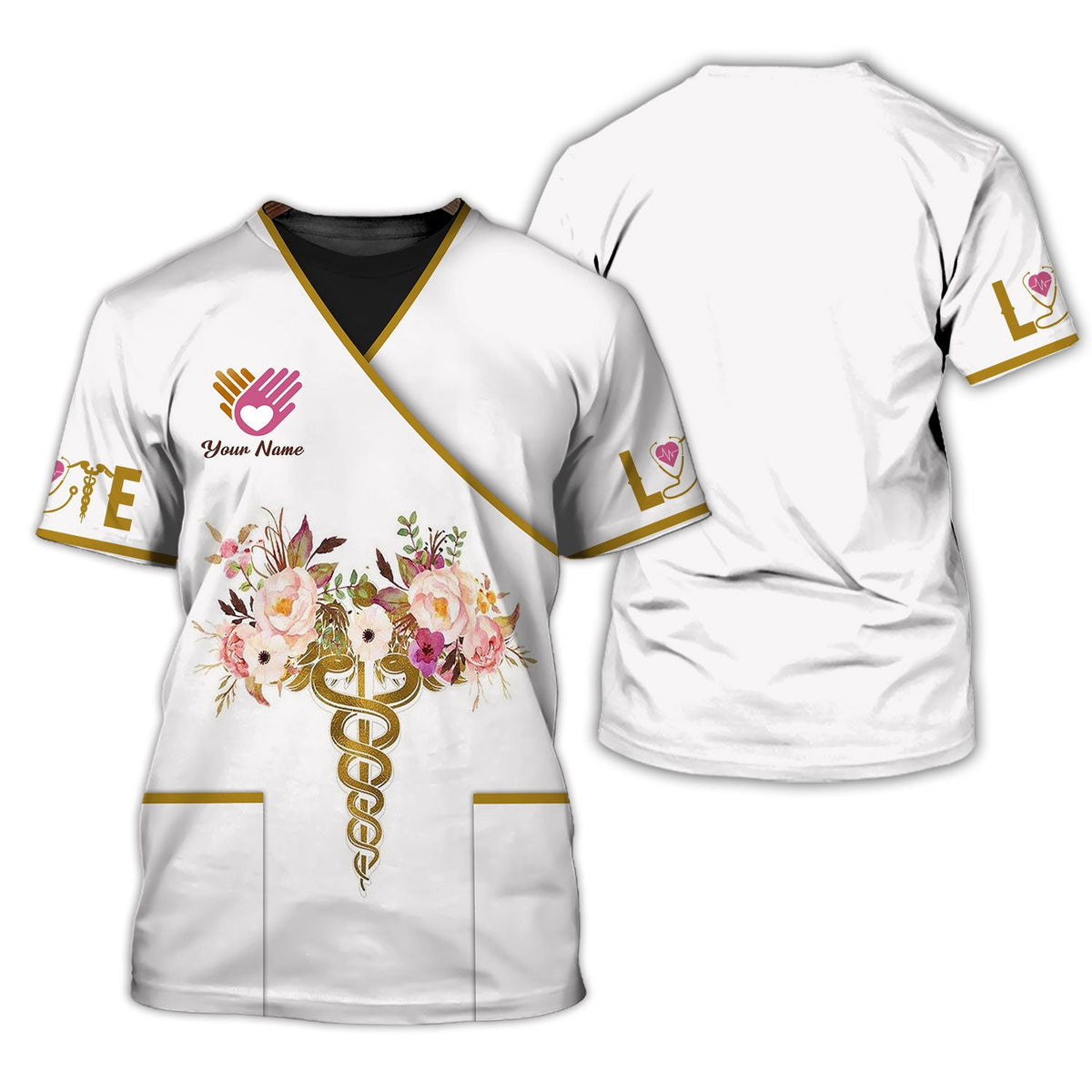 Blisscorners Personalized Nurse Shirts - Embrace the Art of Healing