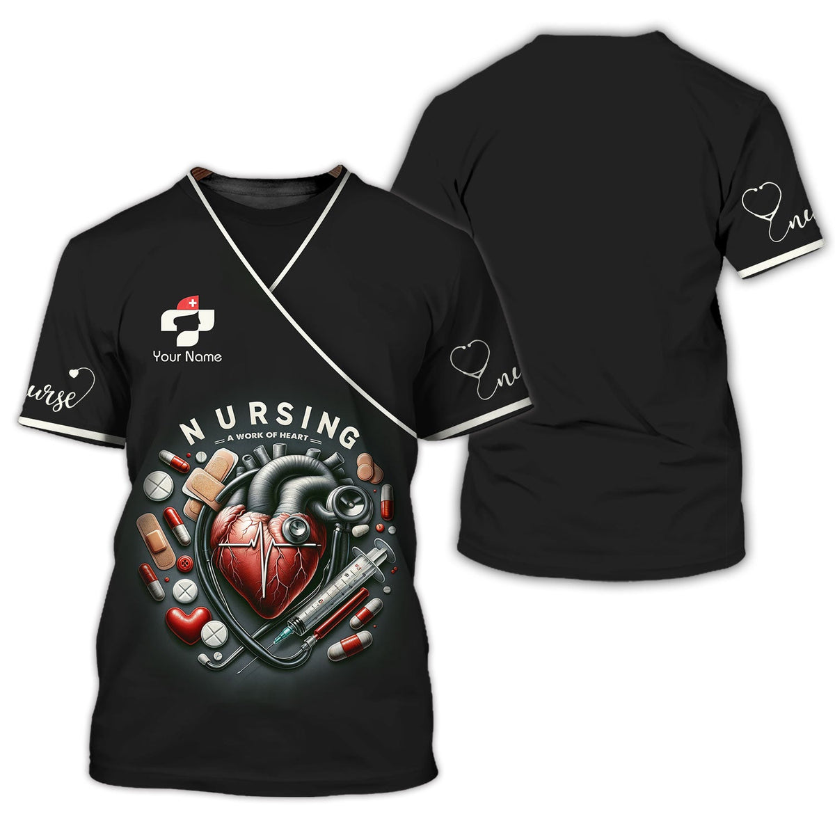 Blisscorners Personalized Nurse Shirt - A Work of Heart