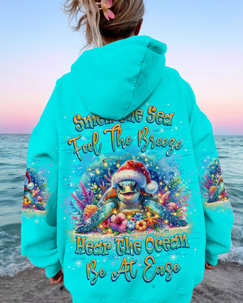 BLISSCORNERS SMELL THE SEA FEEL THE BREEZE TURTLE CHRISTMAS ALL OVER PRINT