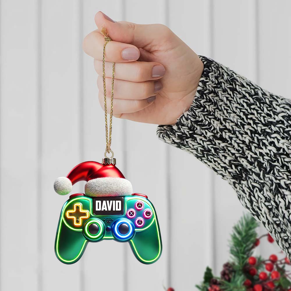 Blisscorners Christmas Gamer Ornament, Personalized Ornament2D Flat LM2211