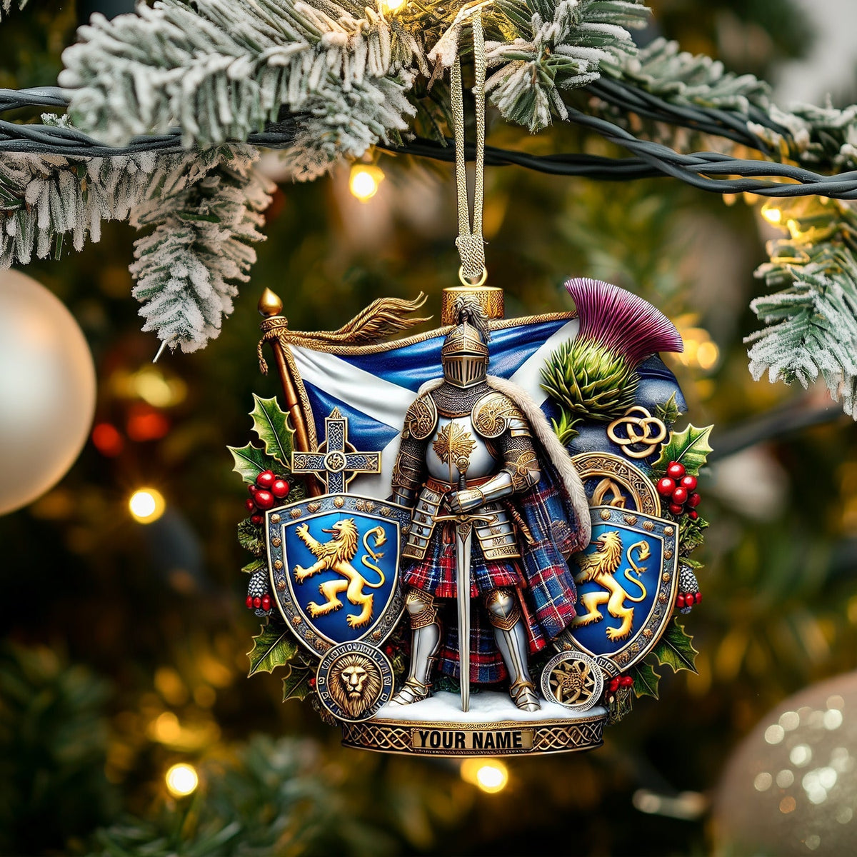 Blisscorners Scotland Lover Christmas Ornament, Personalized Ornament2D Flat LM2211