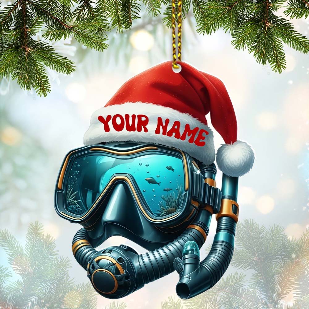 Blisscorners Diving Home Decor, Christmas Ornament, Personalized Ornament2D Flat LM2111