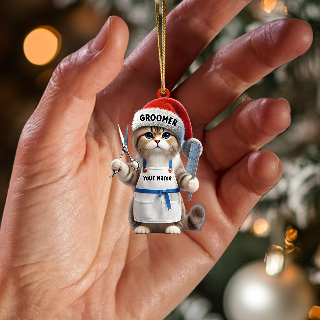 Blisscorners Groomer Cat Home Decor Christmas Ornament, Personalized Ornament2D Flat LM2211