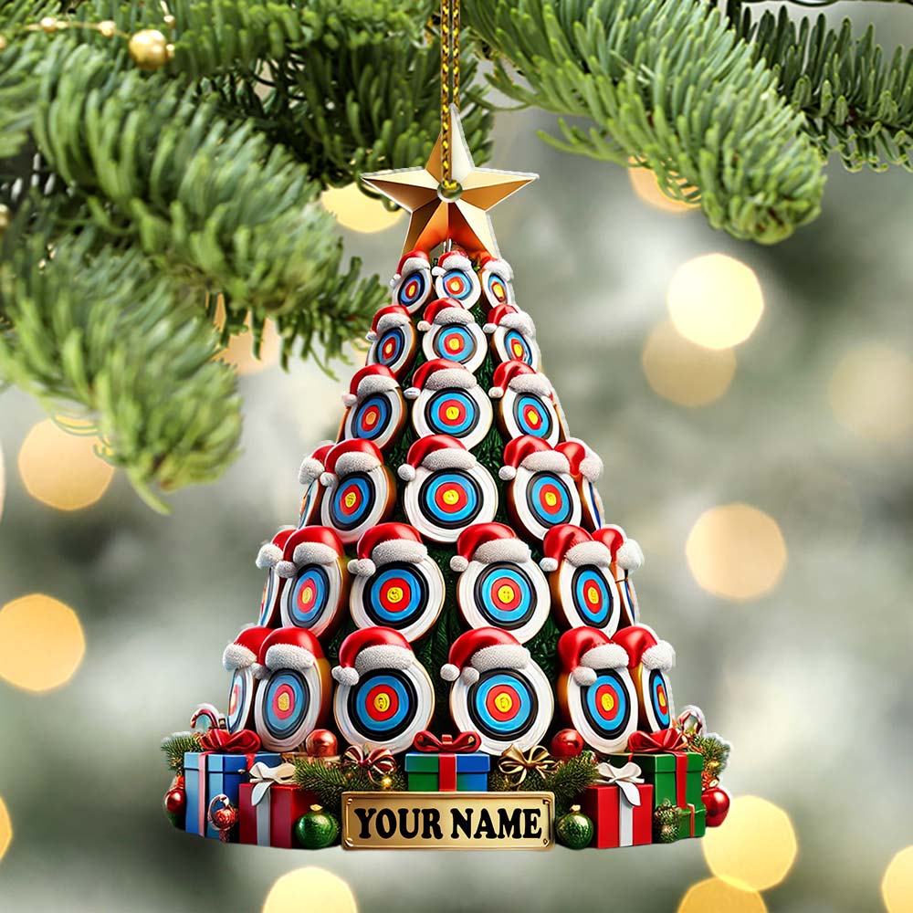 Blisscorners Custom Name Archery Christmas Tree Ornament, Christmas Gift2D Flat LM2211