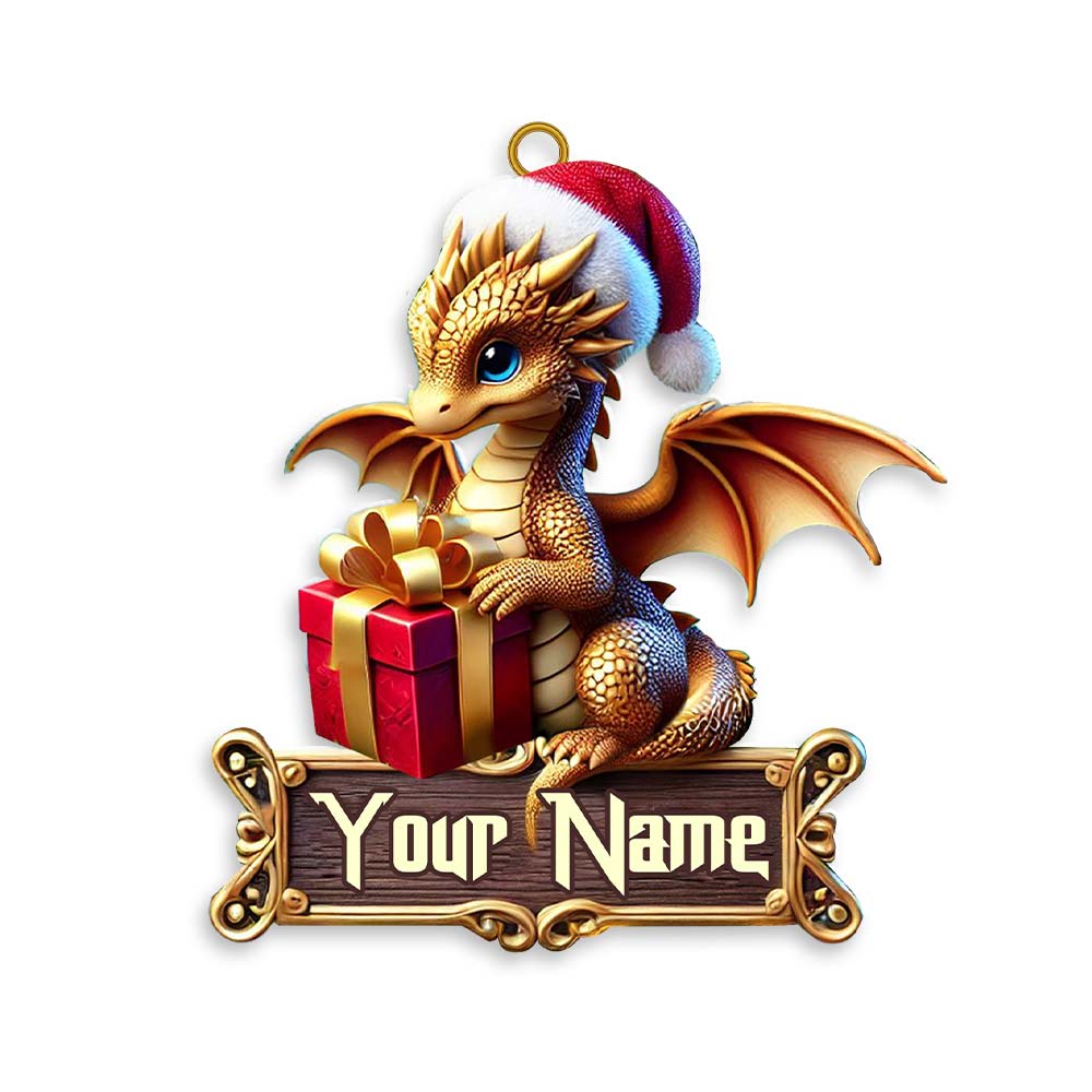 Blisscorners Custom Little Dragon Ornament, Personalized Ornament2D Flat LM2211