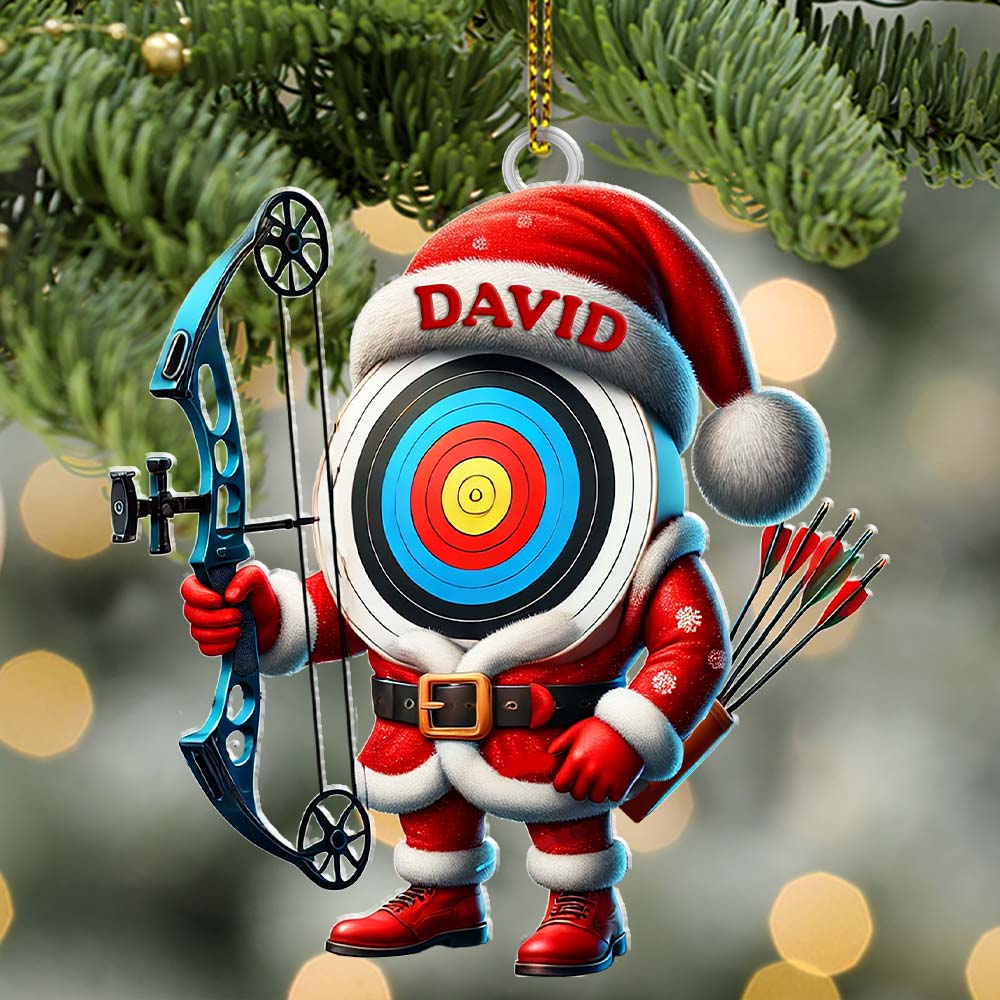 Blisscorners Custom Name Archery Ornament, Christmas Gift Decoration2D Flat LM2211