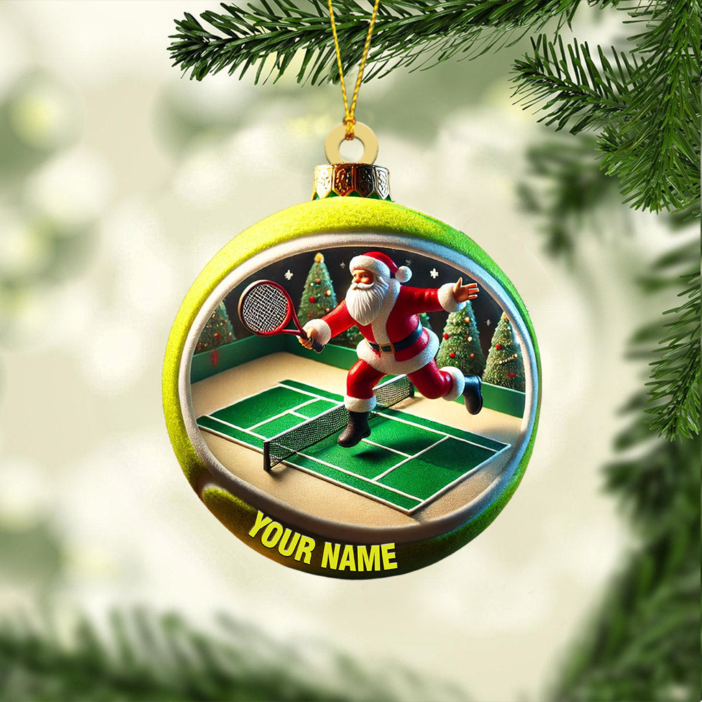 Blisscorners Tennis Santa Decor Christmas Ornament, Personalized Ornament2D Flat LM2211