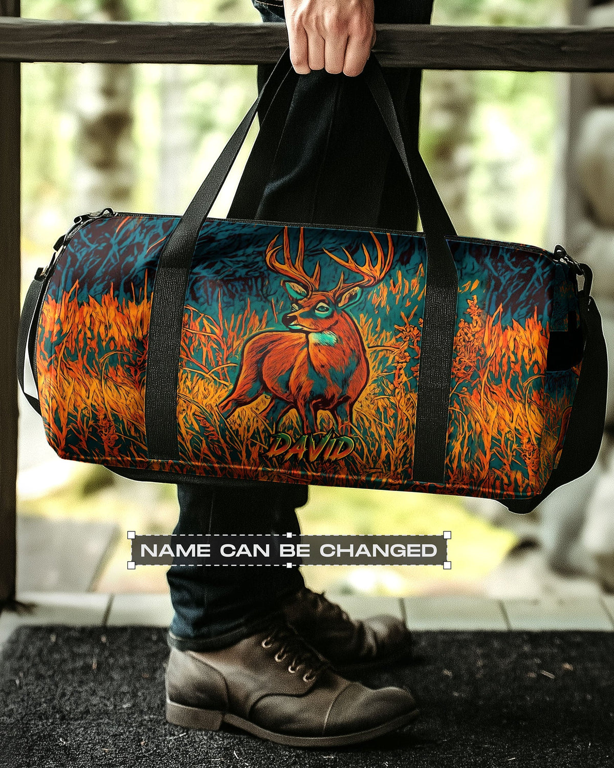 BLISSCORNERS DEER FOREST PAINTING TRAVELLING BAG