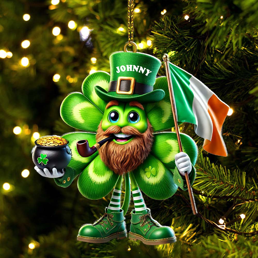 Blisscorners Custom Name Ireland Ornament, Ireland Lover Christmas Gift2D Flat LM2111