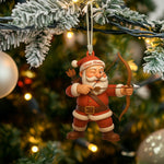 Blisscorners Archery Santa Christmas, Home Decor, Christmas Ornament, Personalized Ornament2D Flat LM2111
