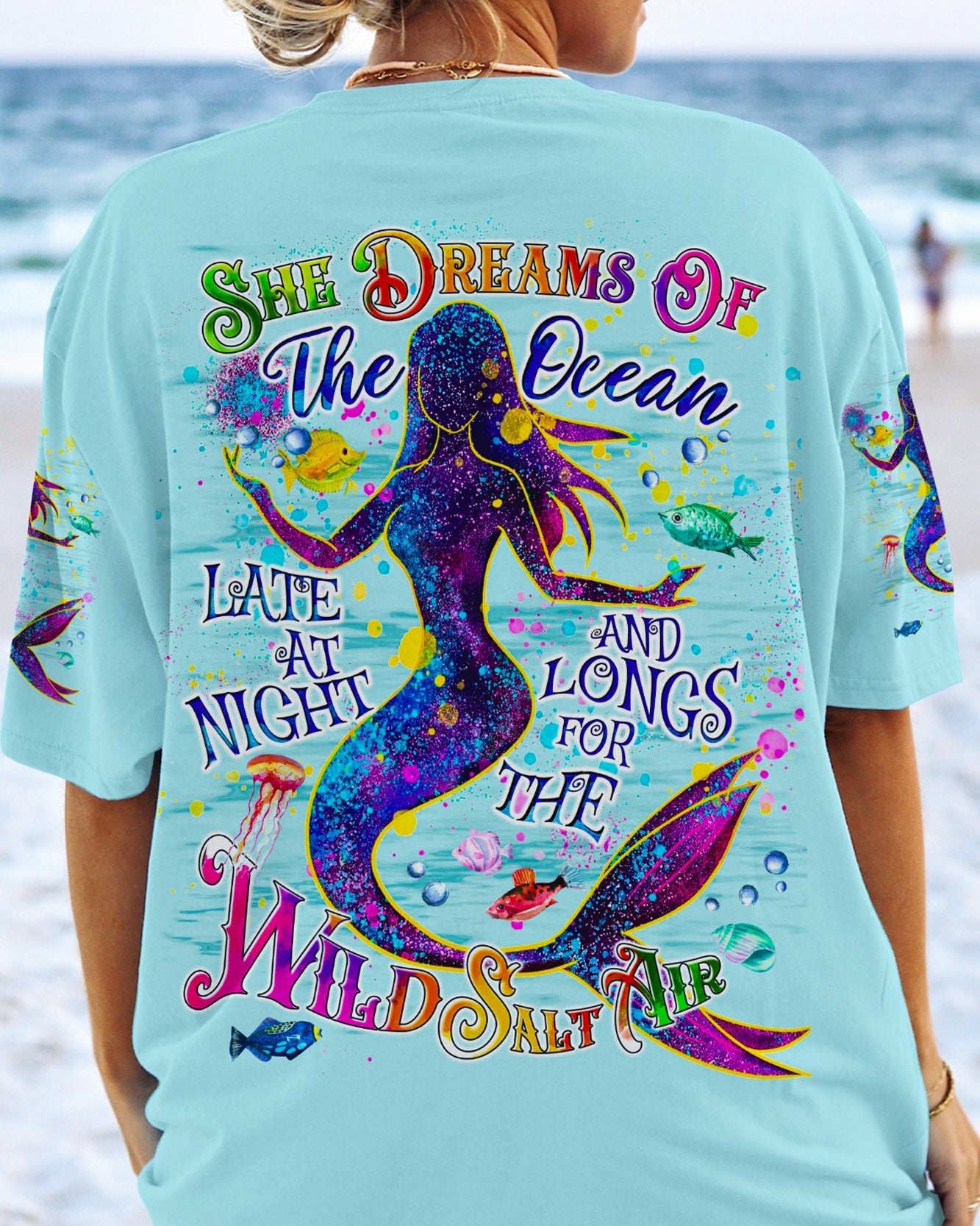 BLISSCORNERS SHE DREAMS OF THE OCEAN MERMAID ALL OVER PRINT