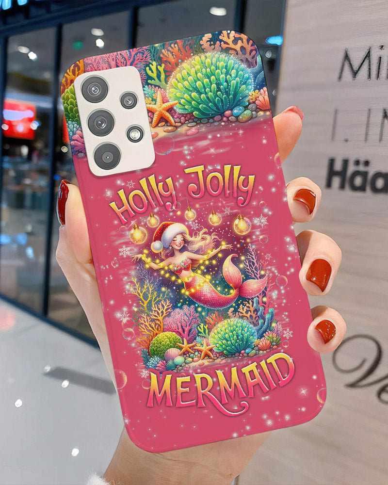 BLISSCORNERS HOLLY JOLLY MERMAID CHRISTMAS PHONE CASE