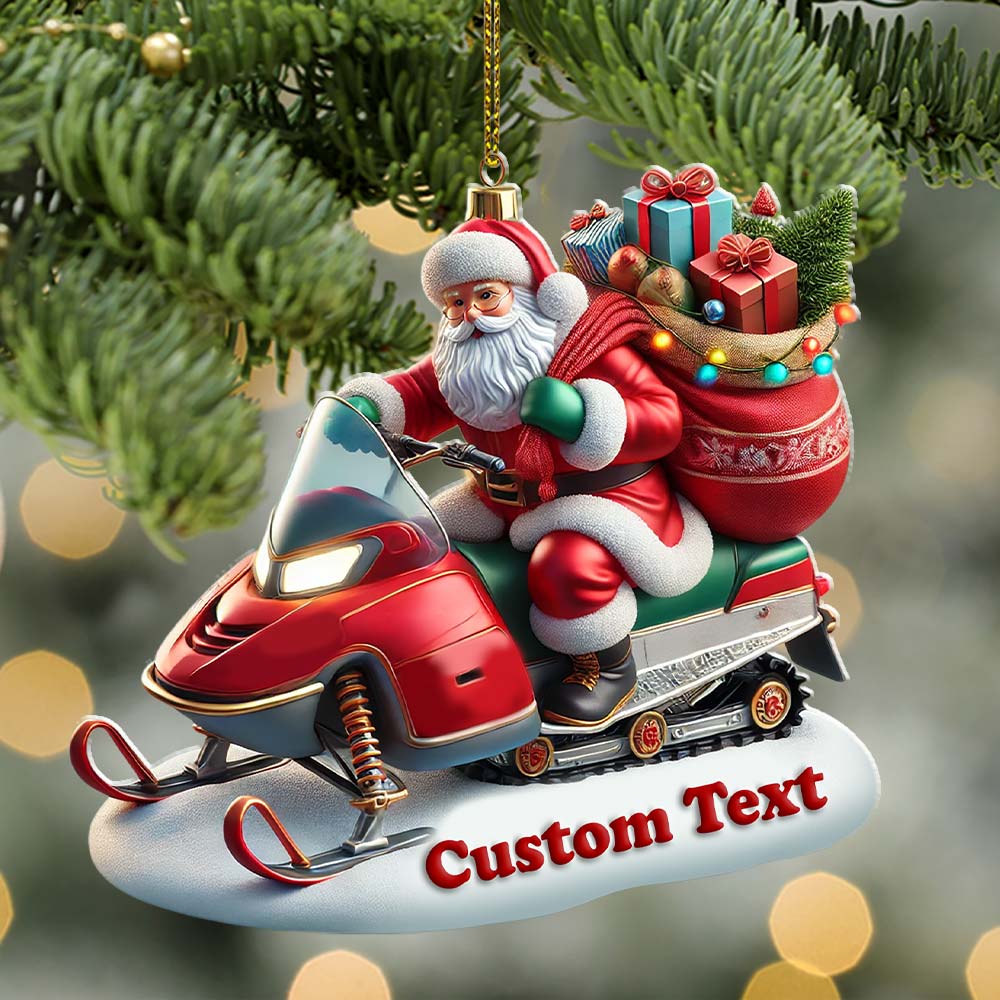 Blisscorners Custom Name Santa Ornament, Christmas Gift Decoration2D Flat LM2211