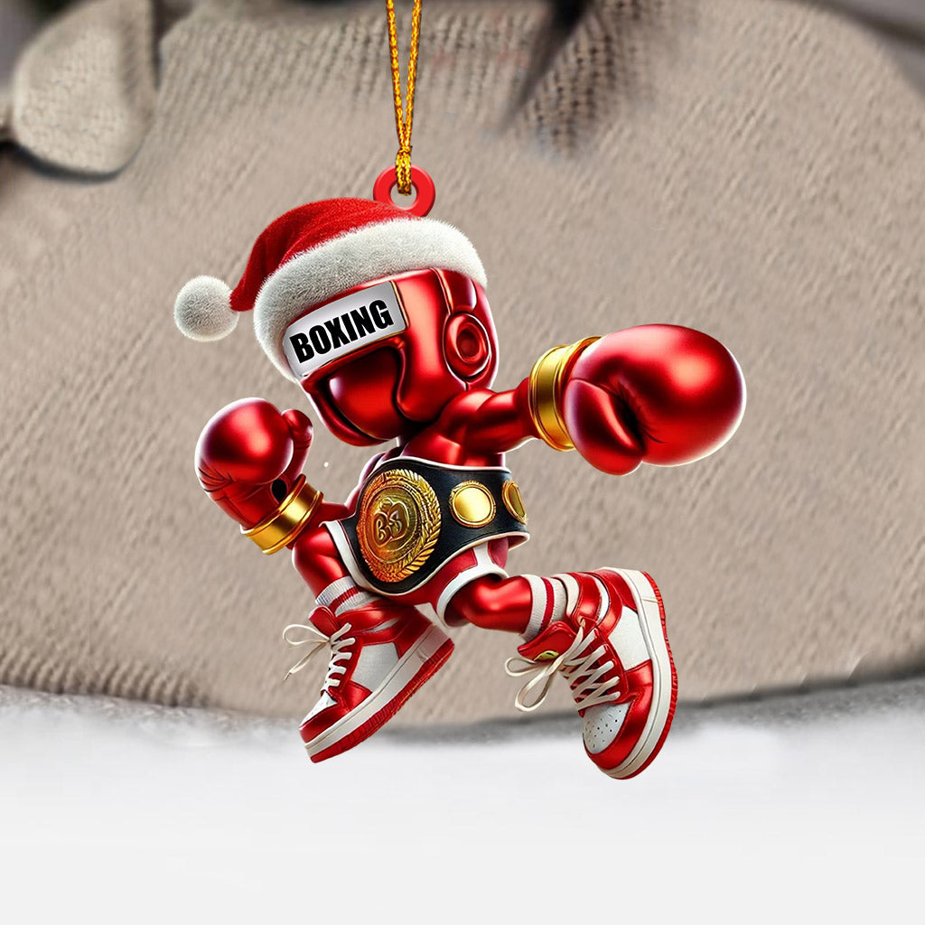 Blisscorners Boxing Christmas Ornament, Personalized Ornament2D Flat LM2211
